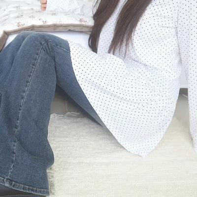lace dotto long tee