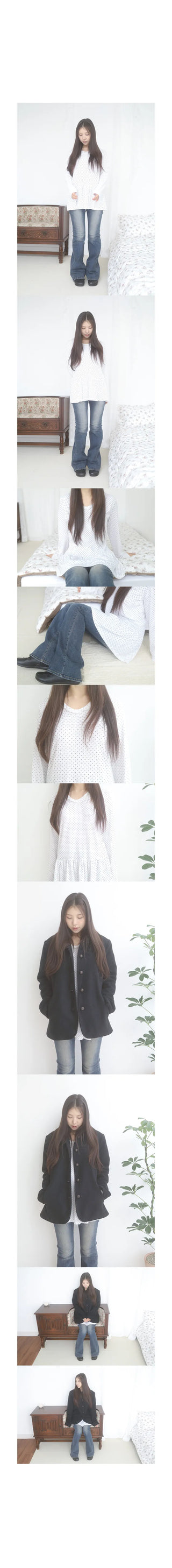 lace dotto long tee