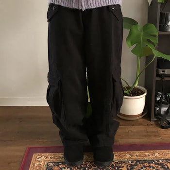 black cargo pants