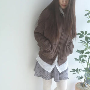koneha knit zipup