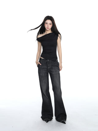 Slim fit crop off-shoulder top