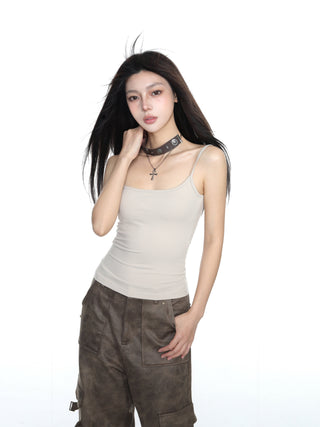 Slim camisole vest with chest pad