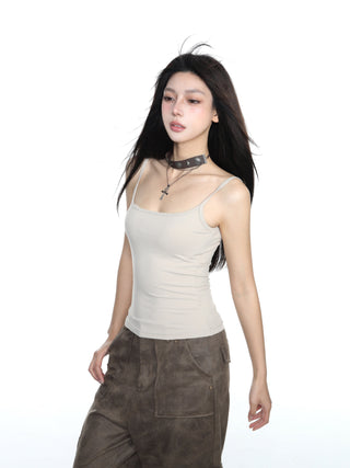 Slim camisole vest with chest pad