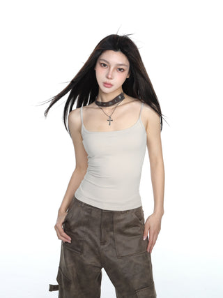Slim camisole vest with chest pad