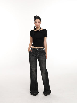 Pleated off-shoulder top