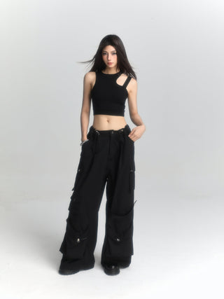 Sleeveless camisole crop vest