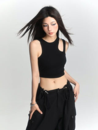 Sleeveless camisole crop vest