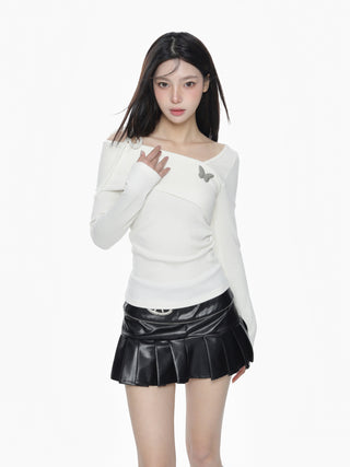 Irregular knitted sweater