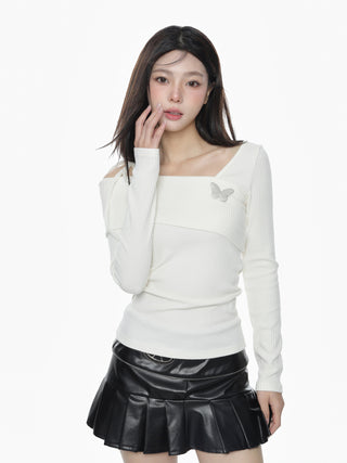 Irregular knitted sweater