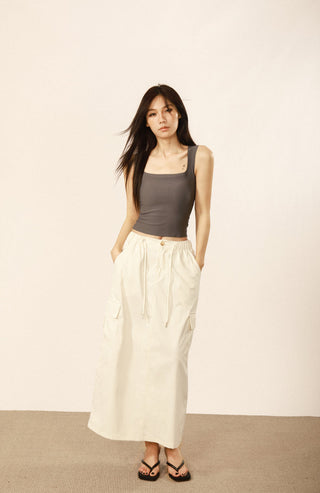 Square neck camisole slim tops