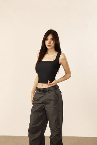 Square neck camisole slim tops