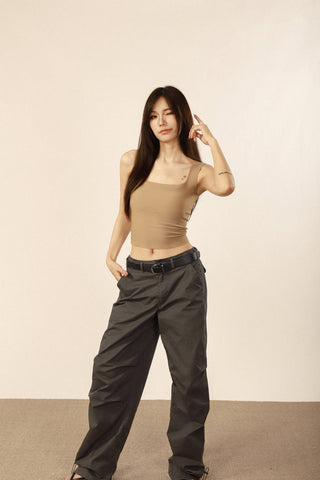 Square neck camisole slim tops