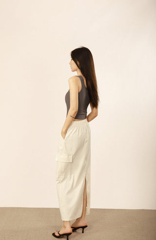 Square neck camisole slim tops