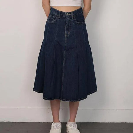 Vintage Flat Midi Skirt