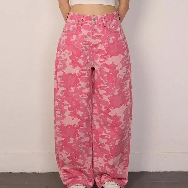 Pink Camo Wide Pants