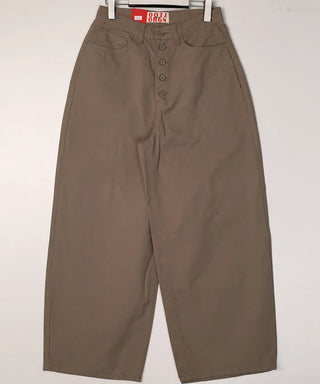 Summer Button-Up Cotton Wide Pants