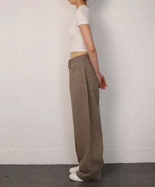 Summer Button-Up Cotton Wide Pants
