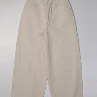 Summer Button-Up Cotton Wide Pants