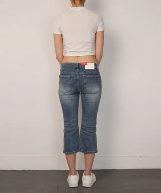 Capri Wide Denim Pants