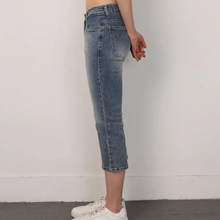 Capri Wide Denim Pants