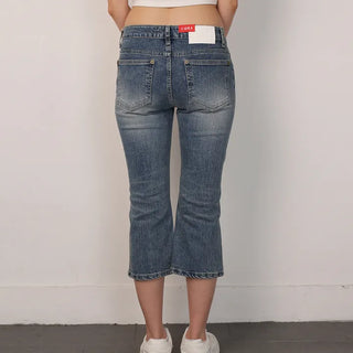 Capri Wide Denim Pants