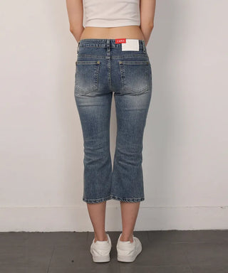 Capri Wide Denim Pants