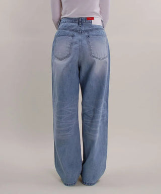 Nudie Cat Light Blue Wide Pants