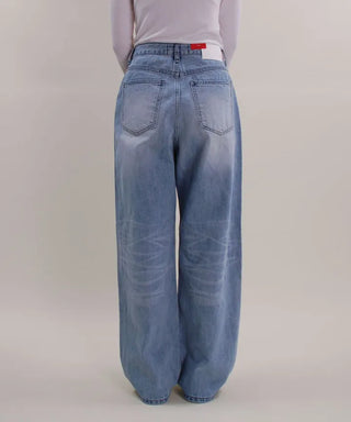 Nudie Cat Light Blue Wide Pants