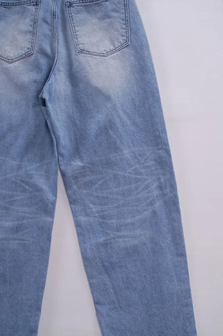 Nudie Cat Light Blue Wide Pants