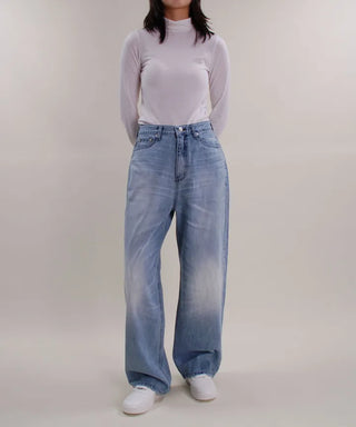 Nudie Cat Light Blue Wide Pants