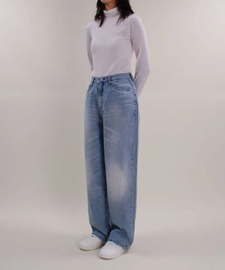 Nudie Cat Light Blue Wide Pants