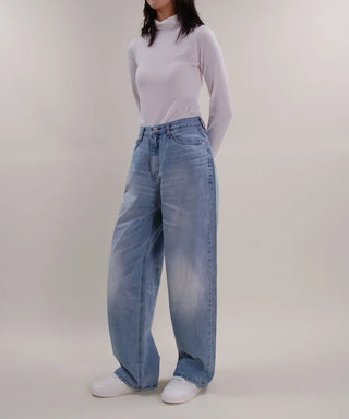 Nudie Cat Light Blue Wide Pants