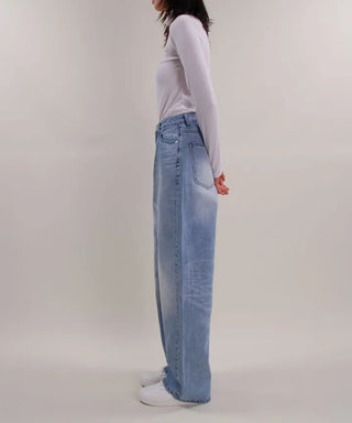Nudie Cat Light Blue Wide Pants
