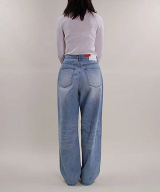 Nudie Cat Light Blue Wide Pants