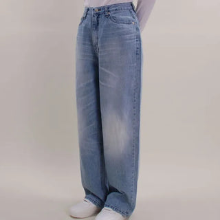 Nudie Cat Light Blue Wide Pants