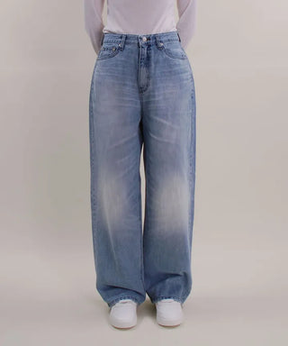 Nudie Cat Light Blue Wide Pants