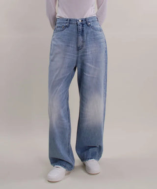 Nudie Cat Light Blue Wide Pants