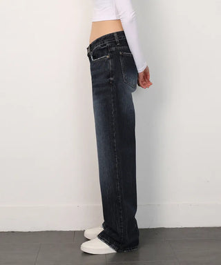 New Low Straight Denim Pants