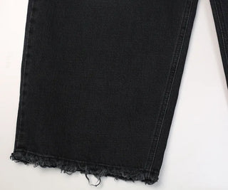 Vintage Black Dyed Wide Pants