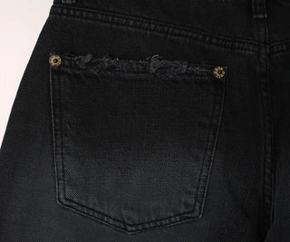 Vintage Black Dyed Wide Pants