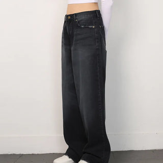 Vintage Black Dyed Wide Pants