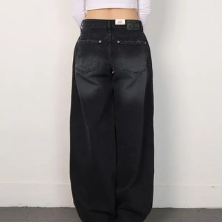 Vintage Black Dyed Wide Pants