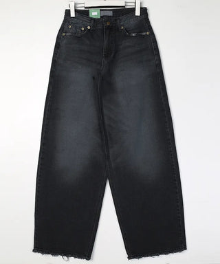 Vintage Black Dyed Wide Pants