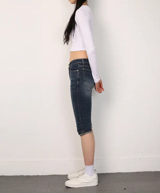 Shirring Capri Pants