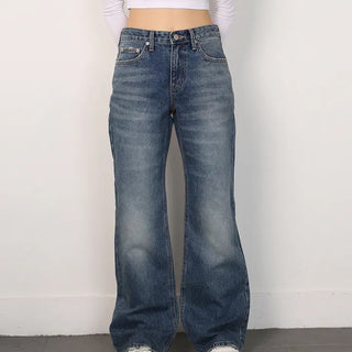 Jet Blue Mid-Rise Pants