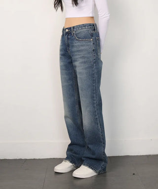 Jet Blue Mid-Rise Pants