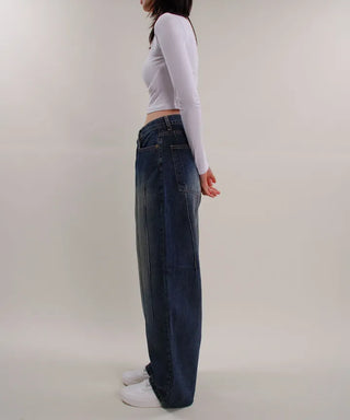 Vintage Pintuck Wide Pants