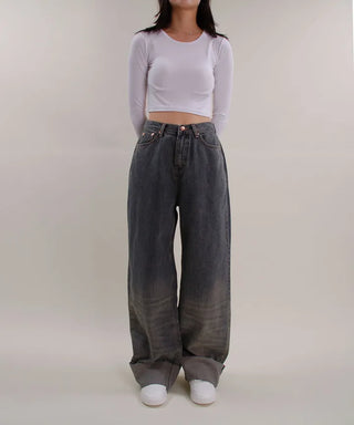 Tiger Roll-up Denim Pants