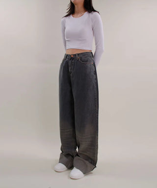 Tiger Roll-up Denim Pants