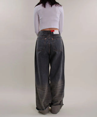Tiger Roll-up Denim Pants
